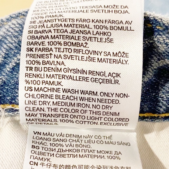 H&M | Boyfriend Low Waist Ripped Jeans Button Fly Straight Leg Sz. 26 - Picture 10 of 10